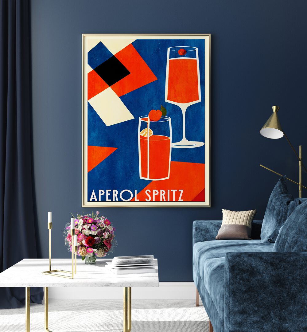 Vibrant APEROL SPRITZ, BAR & CAFE ART enhances any space with modern flair and iconic drink appeal.