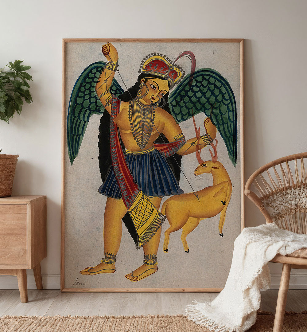 APSARA WITH PET DEER
