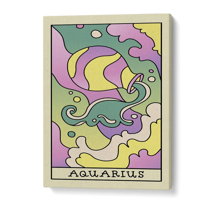 Aquarius Zodiac & Tarot Art Artwork in Gallery Wrap