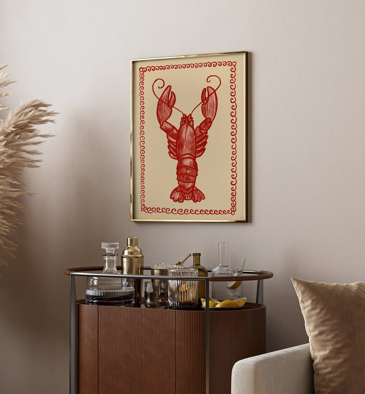Stylish ARAGOSTA , KITCHEN POSTERS featuring a lobster design, perfect for enhancing your kitchen decor.