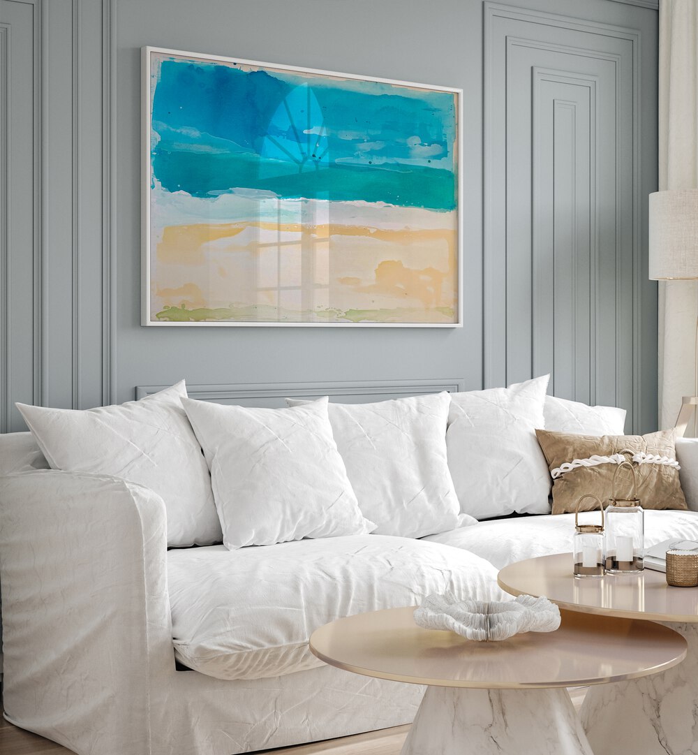Enhance your space with ARCHIPELAGO II, ABSTRACT PAINTINGS, featuring serene colors and modern artistic flair.