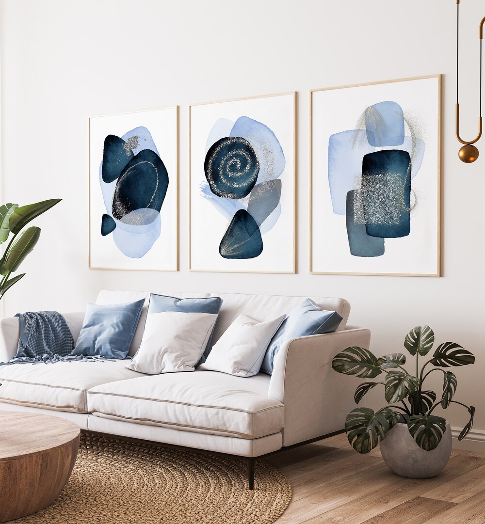 ARCTIC ICE SET , SET OF 3 PAINTINGS