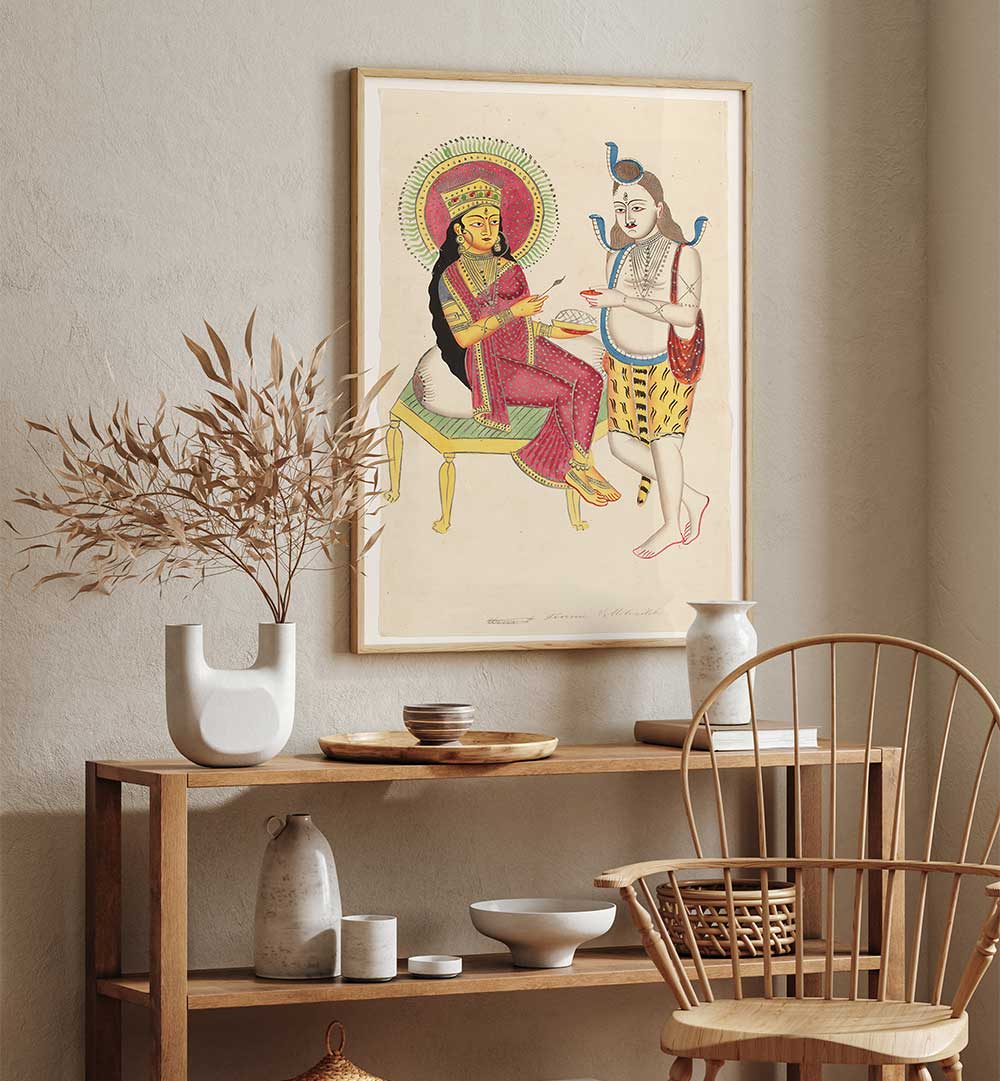 ARDHANARI , INDIAN ART PAINTINGS