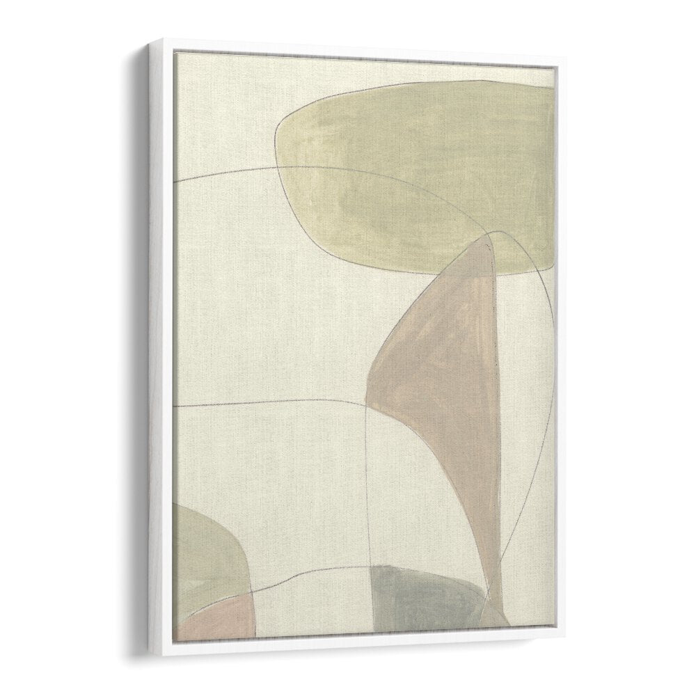 Around By Dan Hob day Abstract Art Artwork  in White Floater Frame