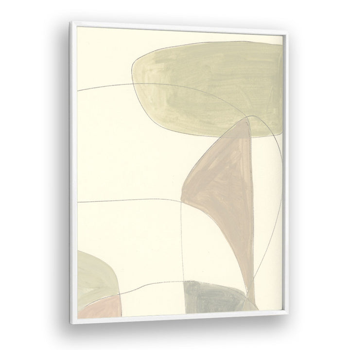 Around By Dan Hob day Abstract ArtArtwork in White Plain Frame