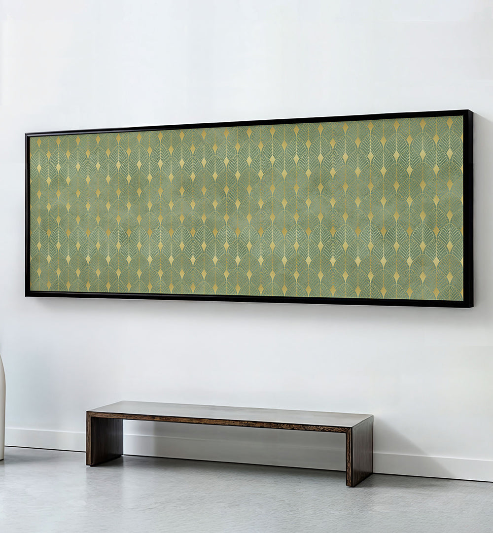 ART DECO GOLD PATTERN , PANORAMIC ART