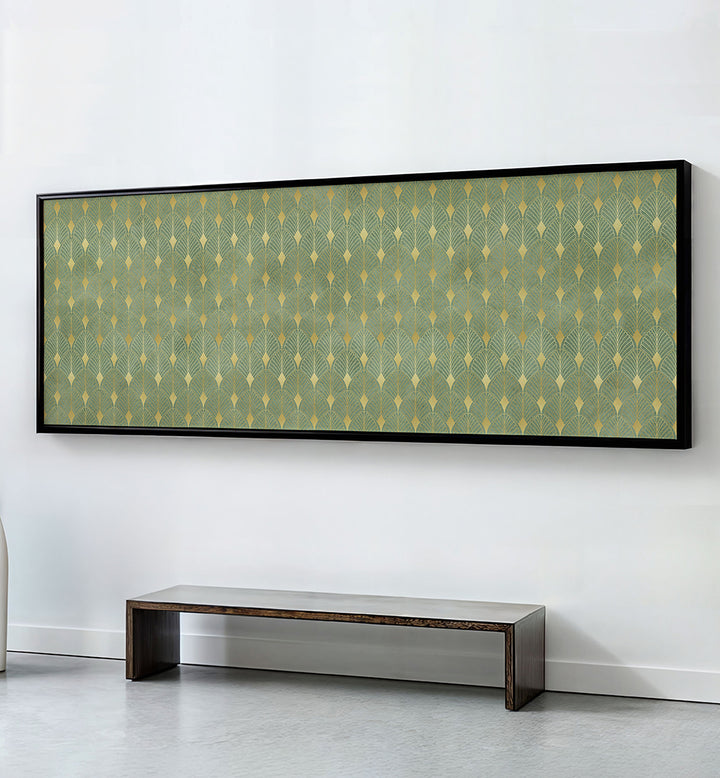 ART DECO GOLD PATTERN , PANORAMIC ART