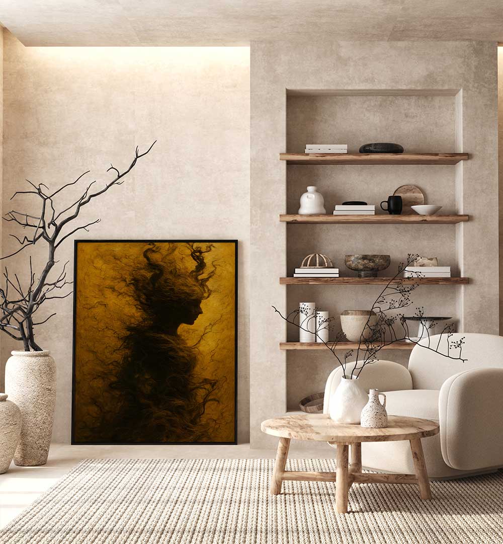 ASCENSION IN SMOKE , EXPRESSIONISM PAINTINGS