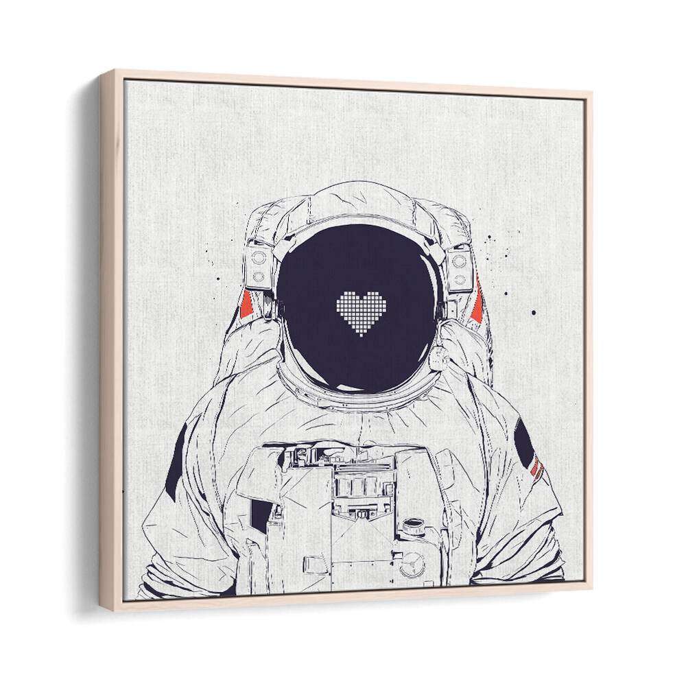 Captivating ASTRONAUT LOVE, FANTASY artwork by Balazs Solti, blending romance with cosmic adventure. Perfect for your space!