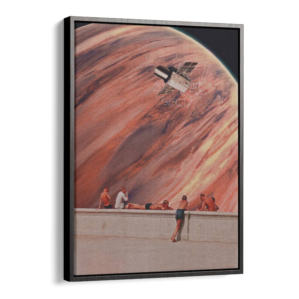 Astronomia Surreal Art Artwork in Black Floater Frame
