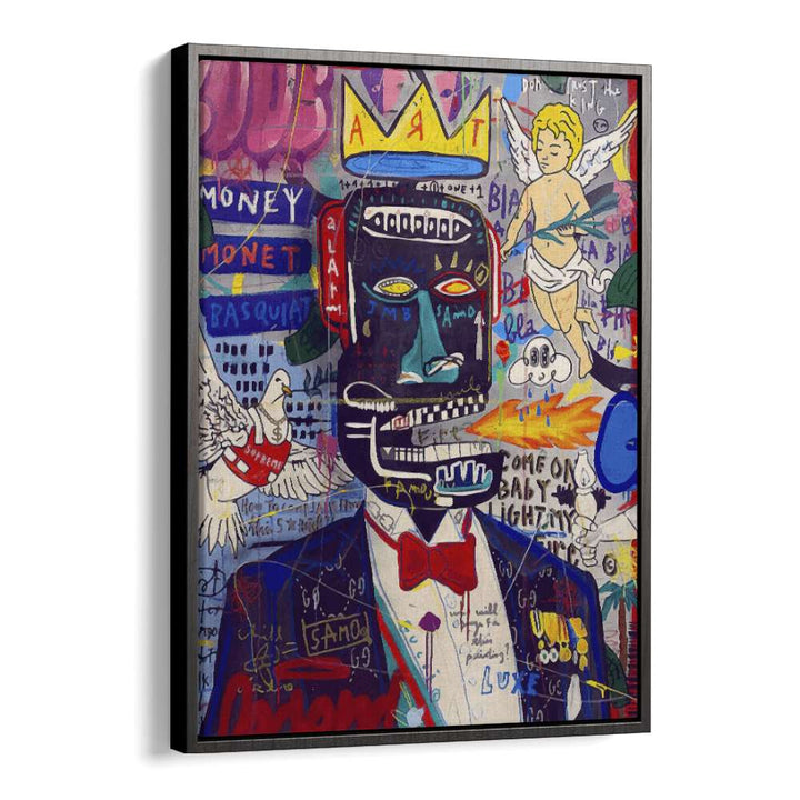 Atlanta Man Pop Artwork in Black Floater Frame