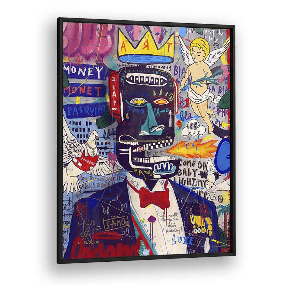 Atlanta Man Pop Artwork in Black Plain Frame