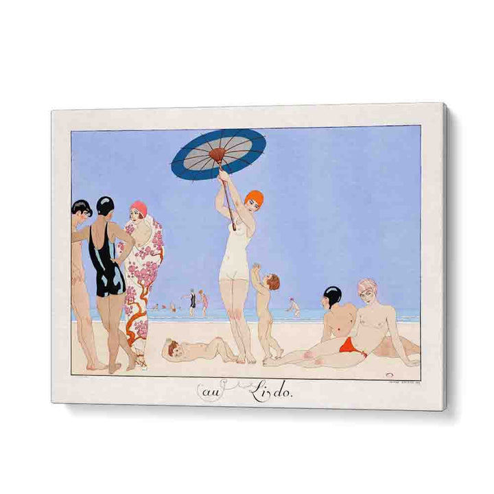 Au Lido Plate No.14 (1920) George Barbier art painting Artwork in Gallery Wrap