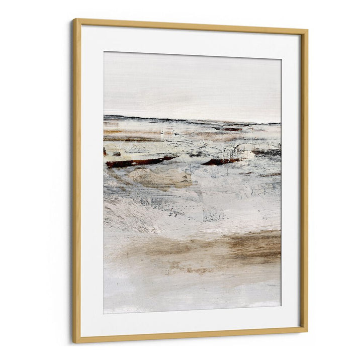 August I By Dan Hob day Abstract Art Artwork in Oak Wood Frame With Mount