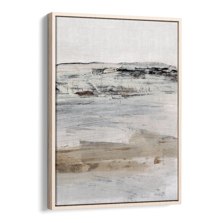 August II  By Dan Hob day Abstract ArtArtwork in Oak Wood Floater Frame
