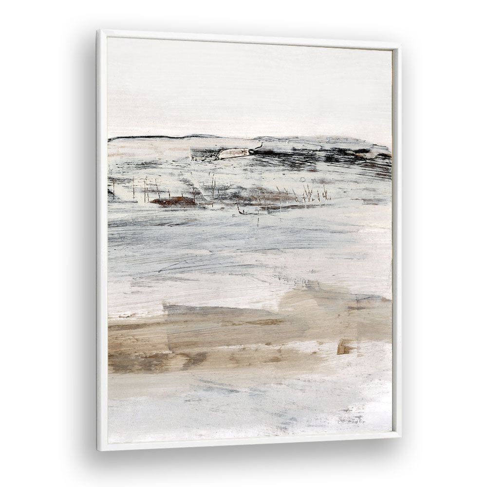 August II By Dan Hob day Abstract ArtArtwork in White Plain Frame
