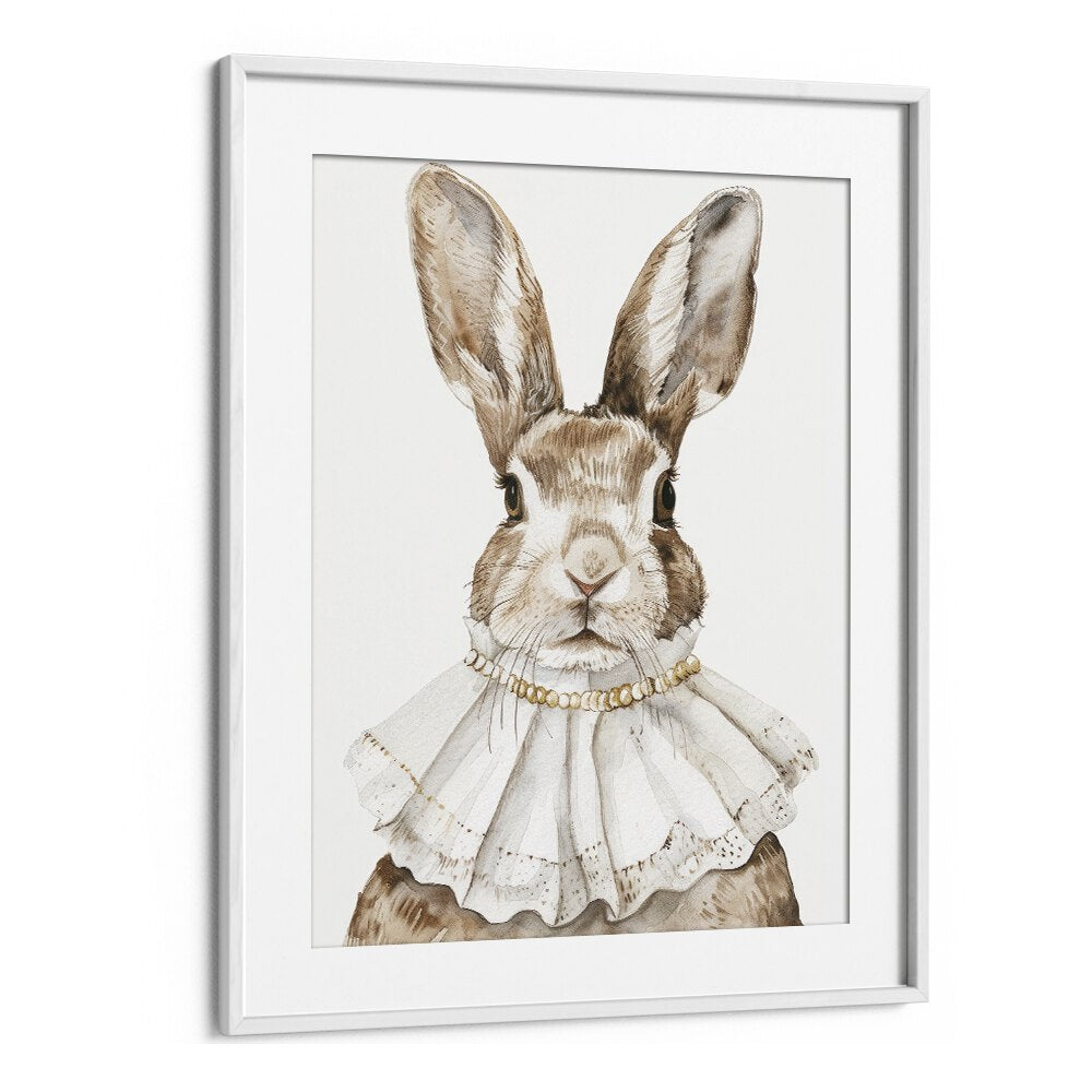 Aunt Emily Kids Art Artwork in White Frame With Mount