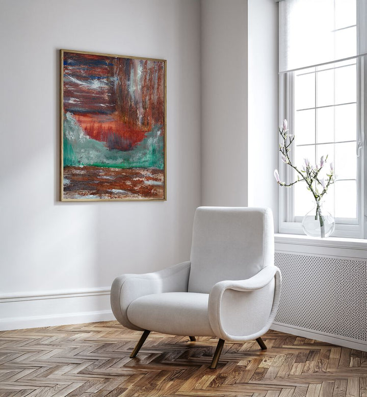 Vibrant AUTUMN ABSTRACT LANDSCAPE II, a stunning addition to ABSTRACT PAINTINGS, enhancing your living space beautifully.