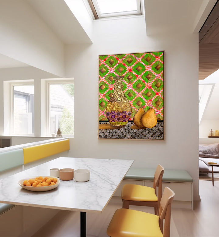 Brighten your kitchen with AWAKENING HUES, KITCHEN POSTERS showcasing vibrant art and modern aesthetics.