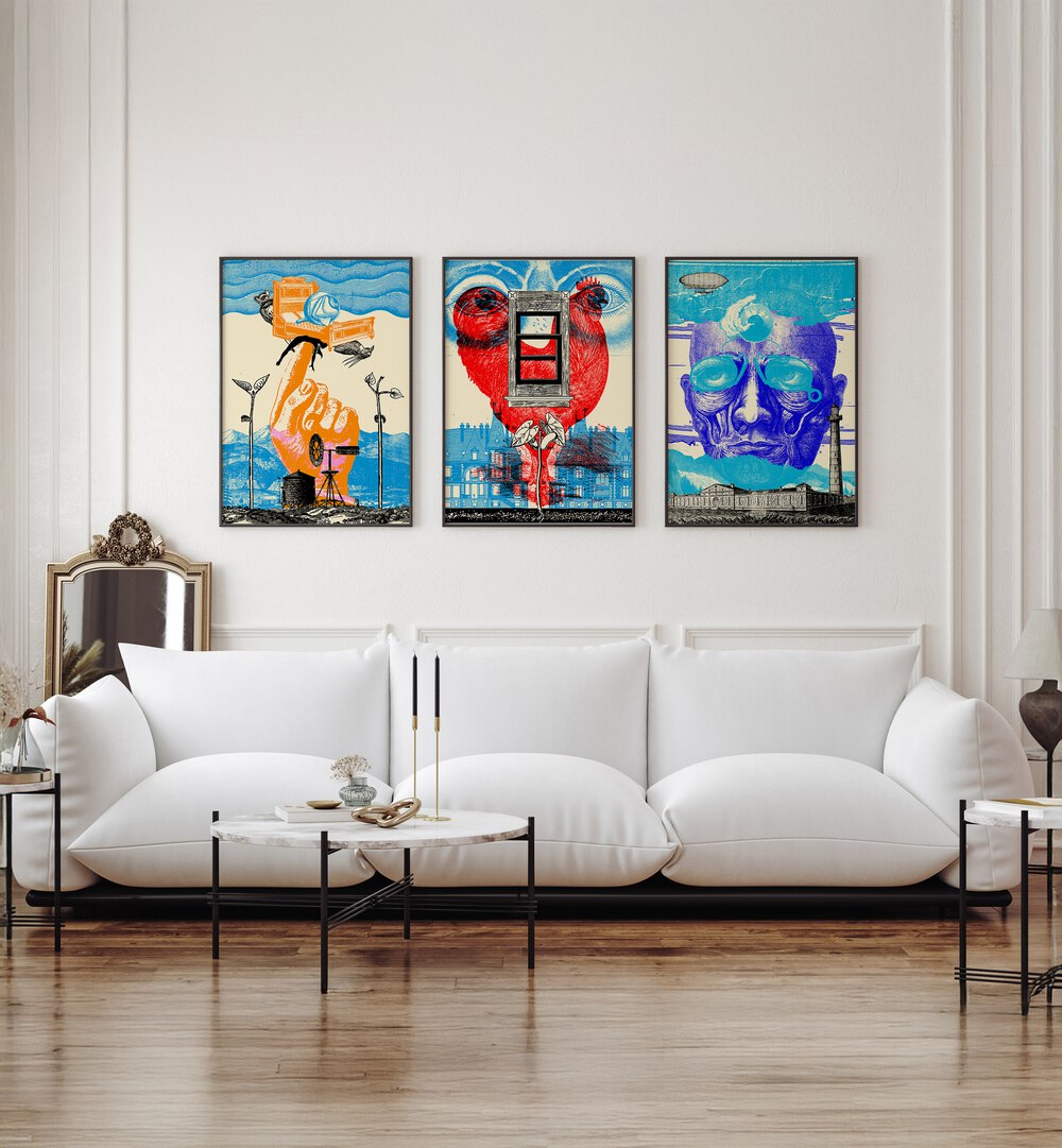 AWAKENINGS SET , SET OF 3 PAINTINGS