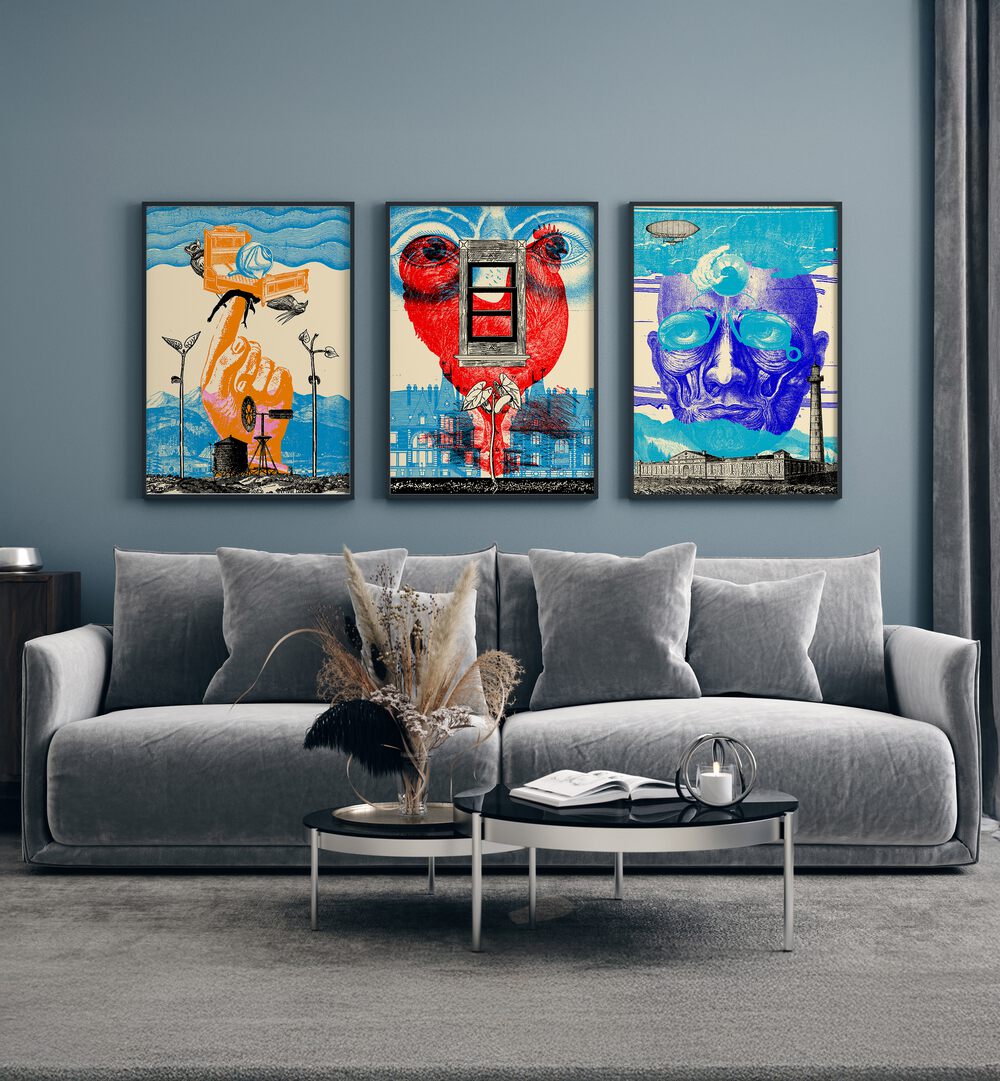 AWAKENINGS SET , SET OF 3 PAINTINGS