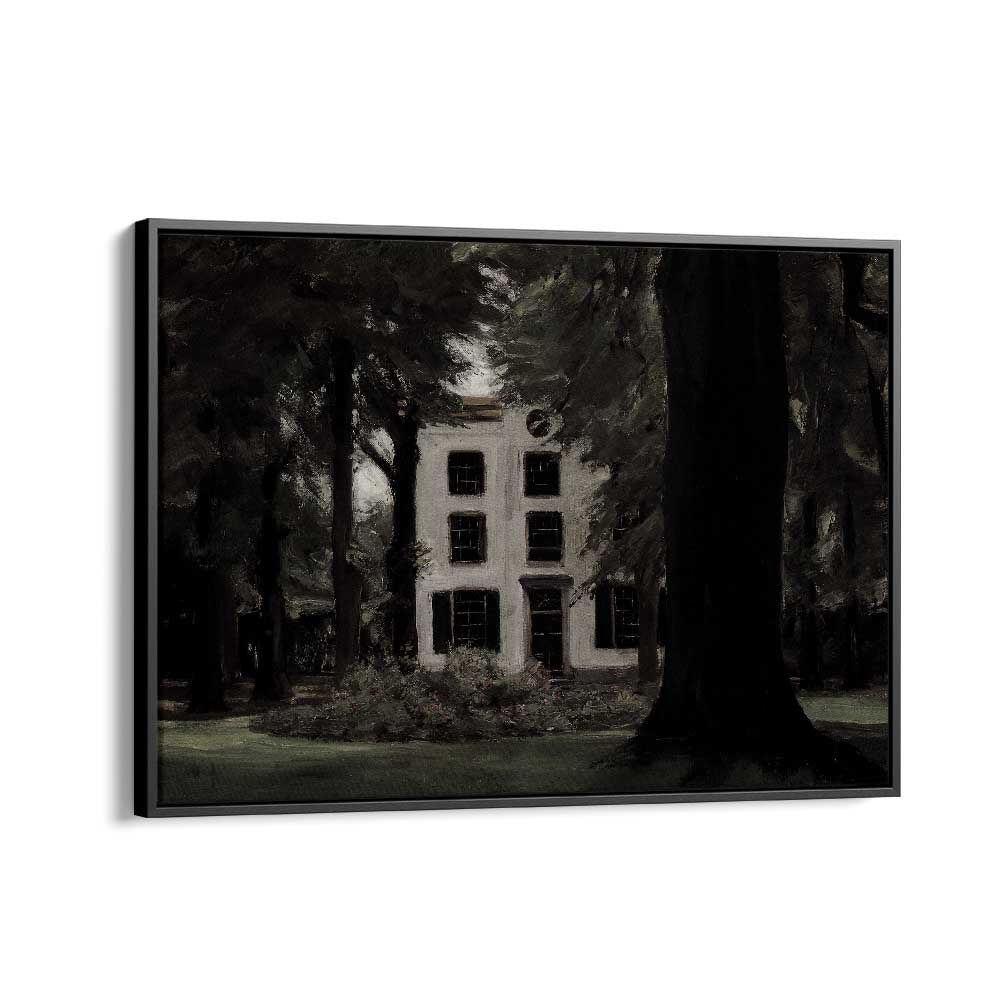 Abandoned Enclave Gothic Wall Art Prints in Black Floater Frame