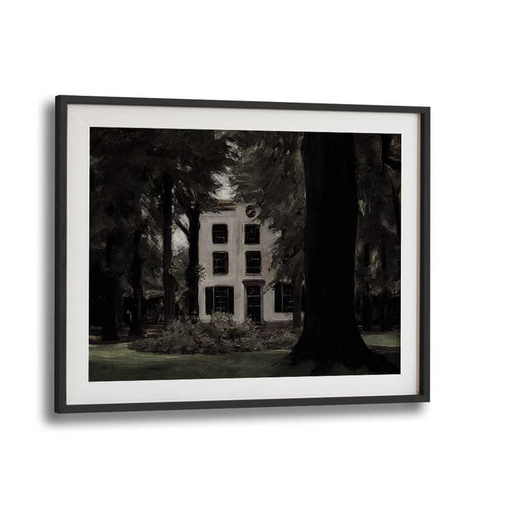 Abandoned Enclave Gothic Wall Art Prints in Black Frame With Mount