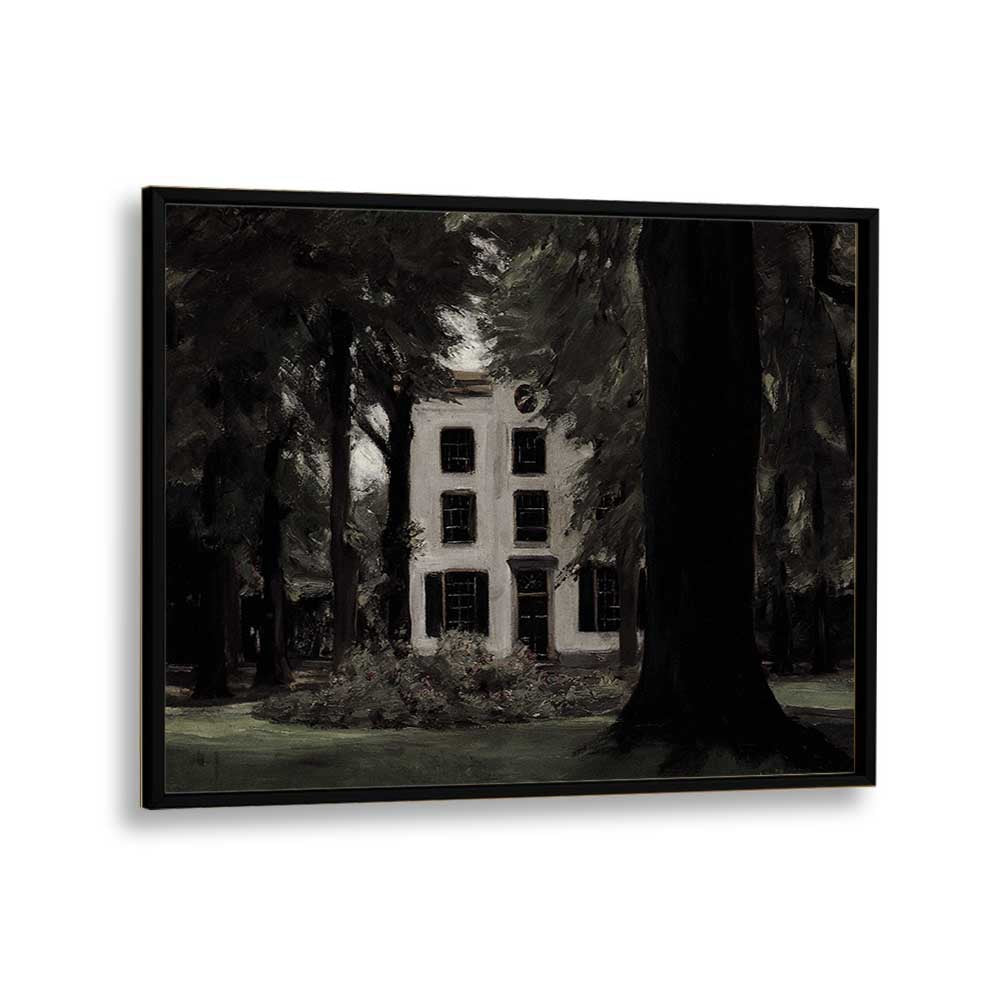 Abandoned Enclave Gothic Wall Art Prints in Black Plain Frame