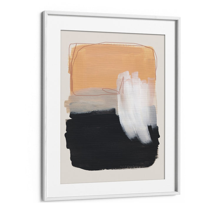 Abstract Autumnal Brush Strokes By Mareike Bohmer Abstract Art Abstract Paintings in White Frame With Mount