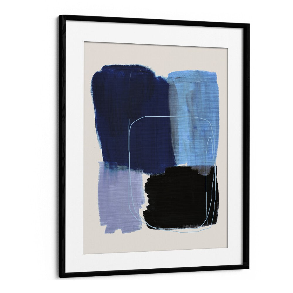 Abstract Blue Essence By Mareike Bohmer Abstract Art Abstract Paintings in Black Frame With Mount