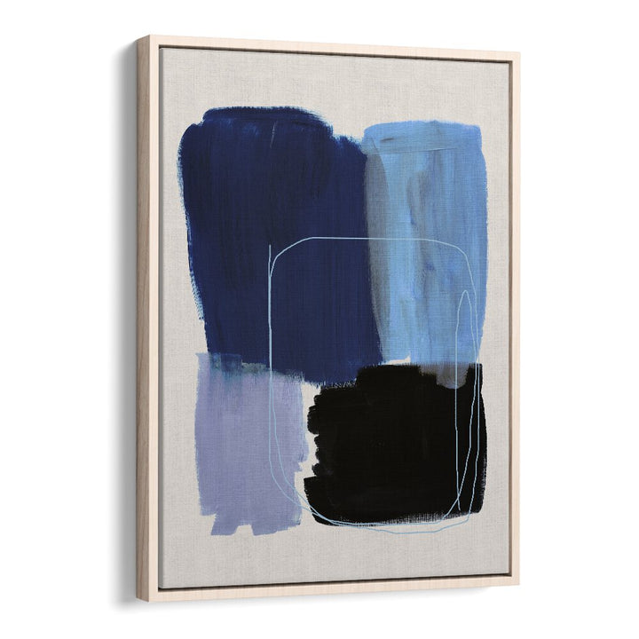 Abstract Blue Essence By Mareike Bohmer Abstract Art Abstract Paintings in Oak Wood Floater Frame