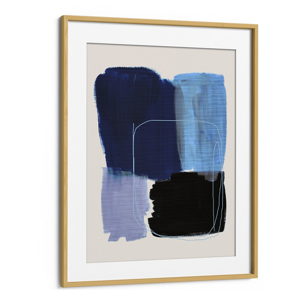 Abstract Blue Essence By Mareike Bohmer Abstract Art Abstract Paintings in Oak Wood Frame With Mount