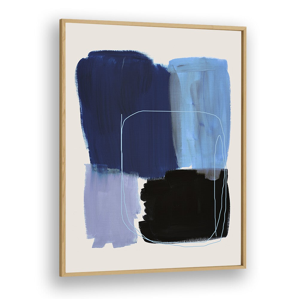 Abstract Blue Essence By Mareike Bohmer Abstract Art Abstract Paintings in Oak Wood Plain Frame