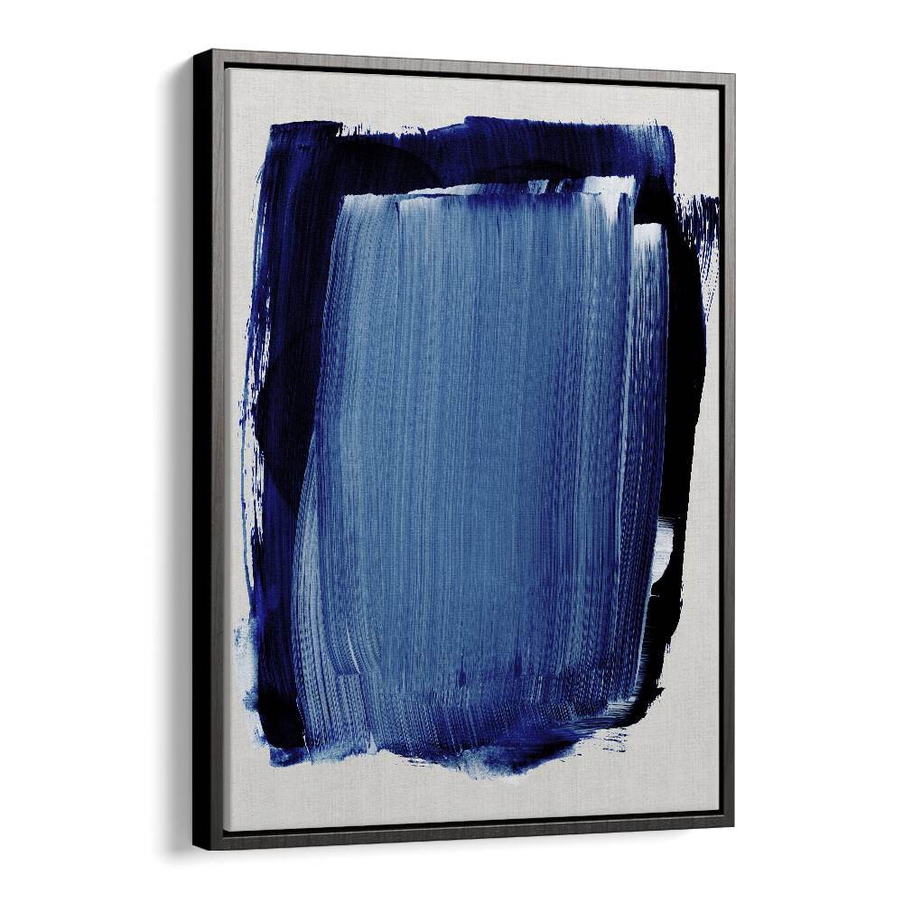 Abstract Blue White Brush Strokes By Mareike Bohmer Abstract Art Abstract Paintings in Black Floater Frame