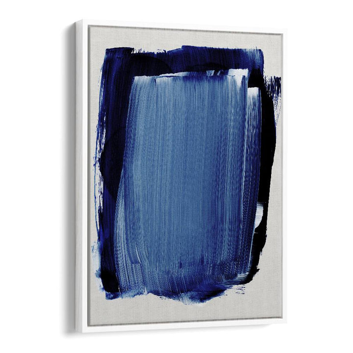 Abstract Blue White Brush Strokes By Mareike Bohmer Abstract Art Abstract Paintings in White Floater Frame