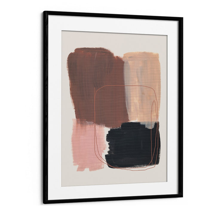 Abstract Brown Black Brush Strokes By Mareike Bohmer Abstract Art Abstract Paintings in Black Frame With Mount