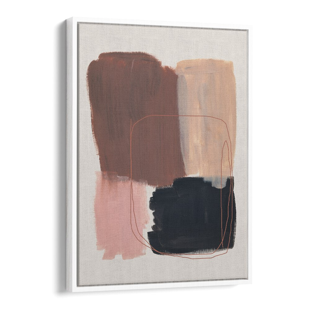 Abstract Brown Black Brush Strokes By Mareike Bohmer Abstract Art Abstract Paintings in White Floater Frame