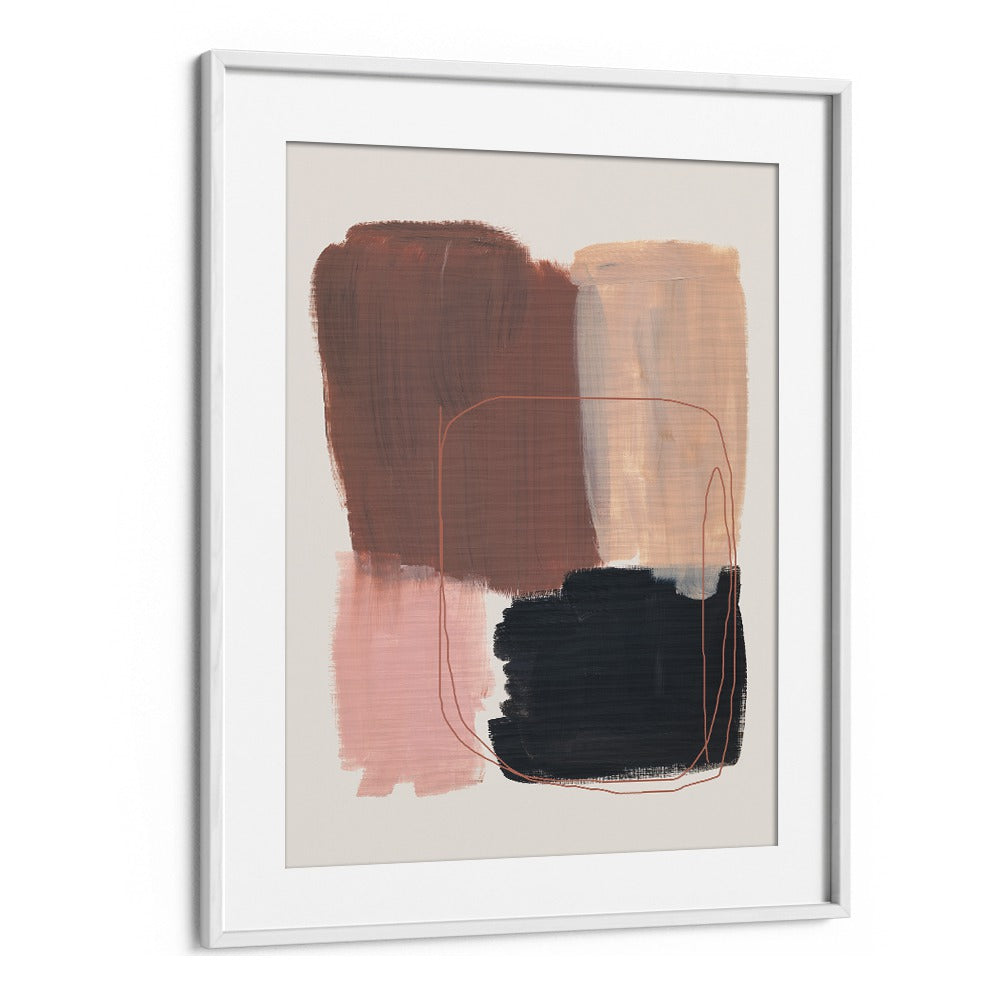 Abstract Brown Black Brush Strokes By Mareike Bohmer Abstract Art Abstract Paintings in White Frame With Mount