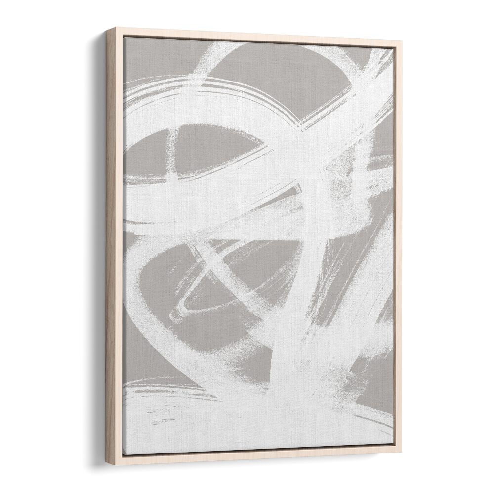 Abstract Brush Strokes IV By Mareike Bohmer Abstract Art Abstract Paintings in Oak Wood Floater Frame