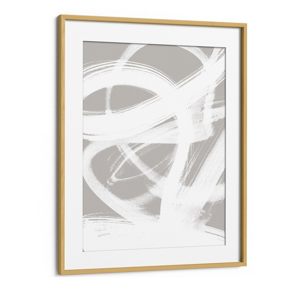 Abstract Brush Strokes IV By Mareike Bohmer Abstract Art Abstract Paintings in Oak Wood Frame With Mount