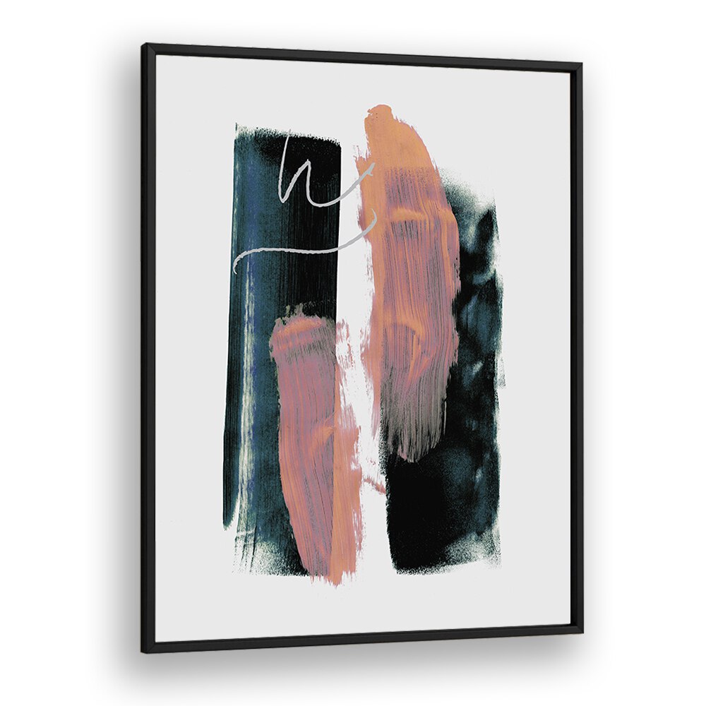 Abstract Brush Strokes Teal Green By Mareike Bohmer Abstract Art Abstract Paintings in Black Plain Frame