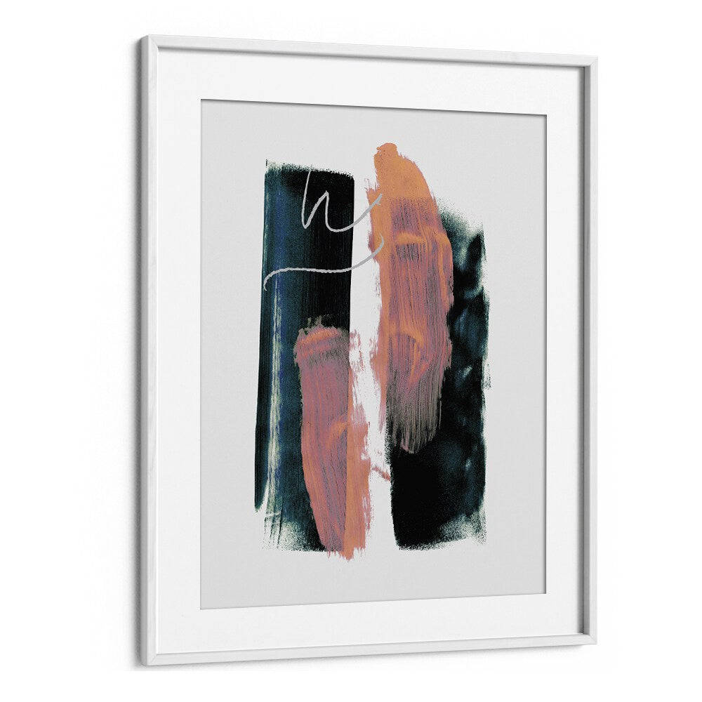 Abstract Brush Strokes Teal Green By Mareike Bohmer Abstract Art Abstract Paintings in White Frame With Mount