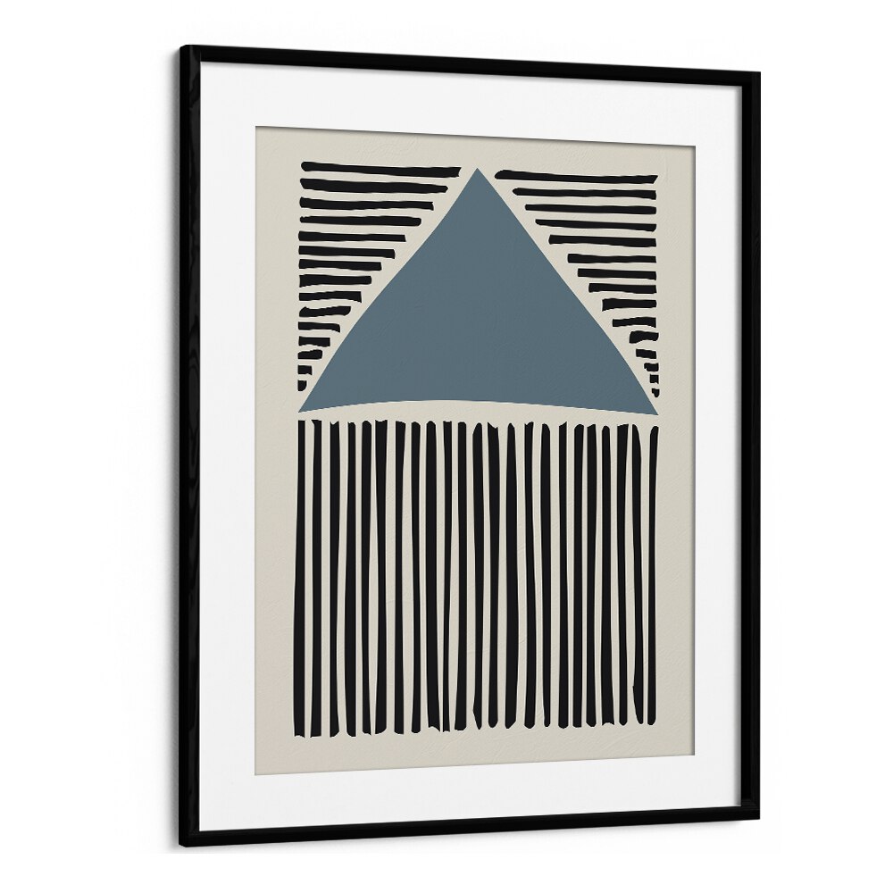 Abstract Lines Pattern Abstract Paintings Abstract Art Prints in Black Frame With Mount