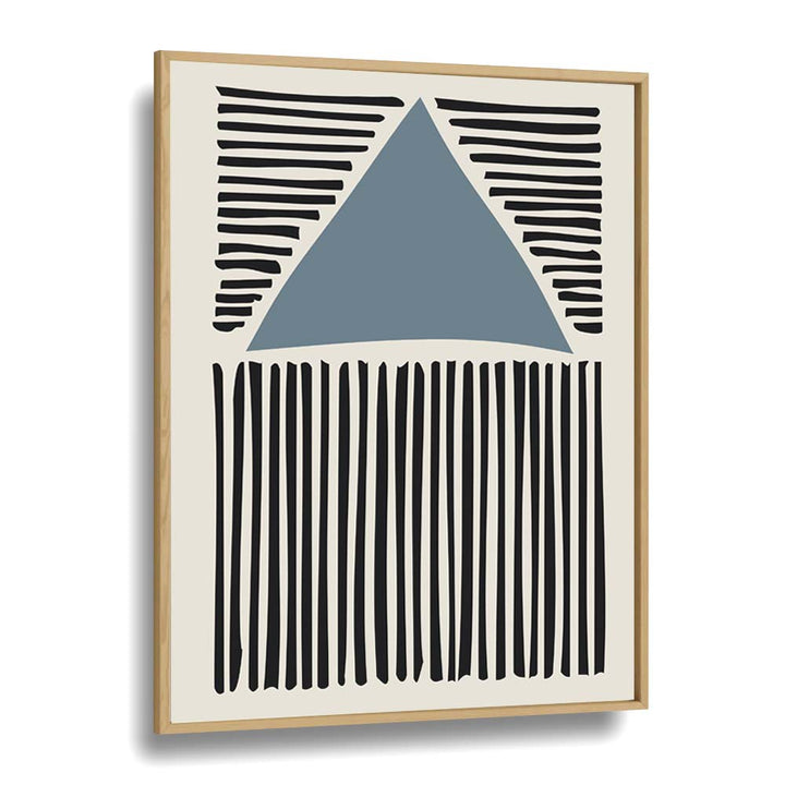 Abstract Lines Pattern Abstract Paintings Abstract Art Prints in Oak Wood Plain Frame