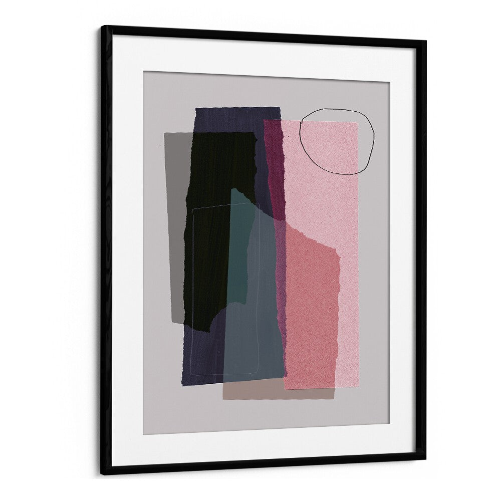 Abstract Pieces In Line By Mareike Bohmer Abstract Art Abstract Paintings in Black Frame With Mount