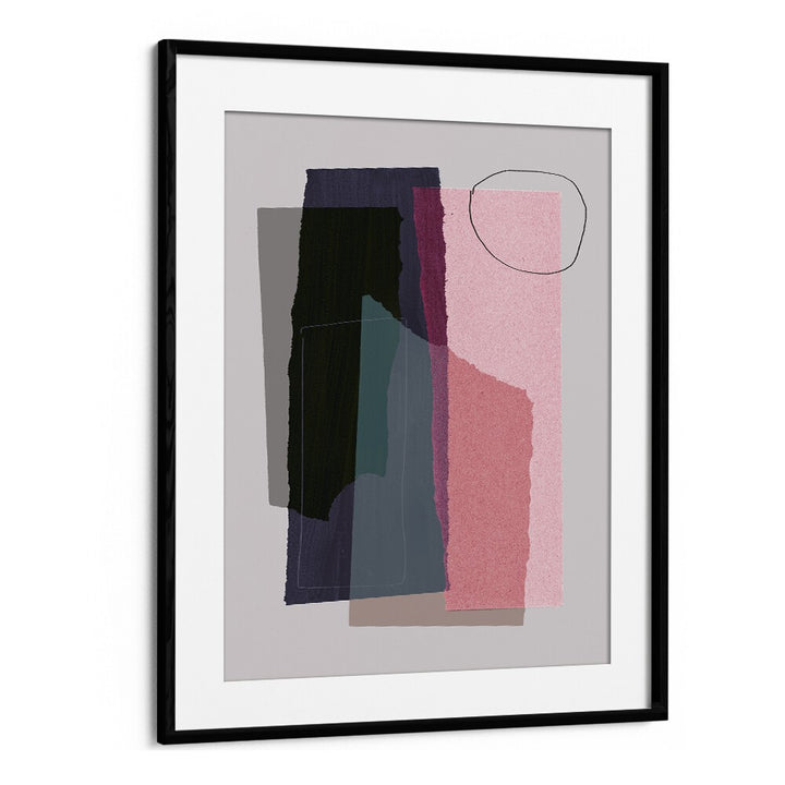 Abstract Pieces In Line By Mareike Bohmer Abstract Art Abstract Paintings in Black Frame With Mount