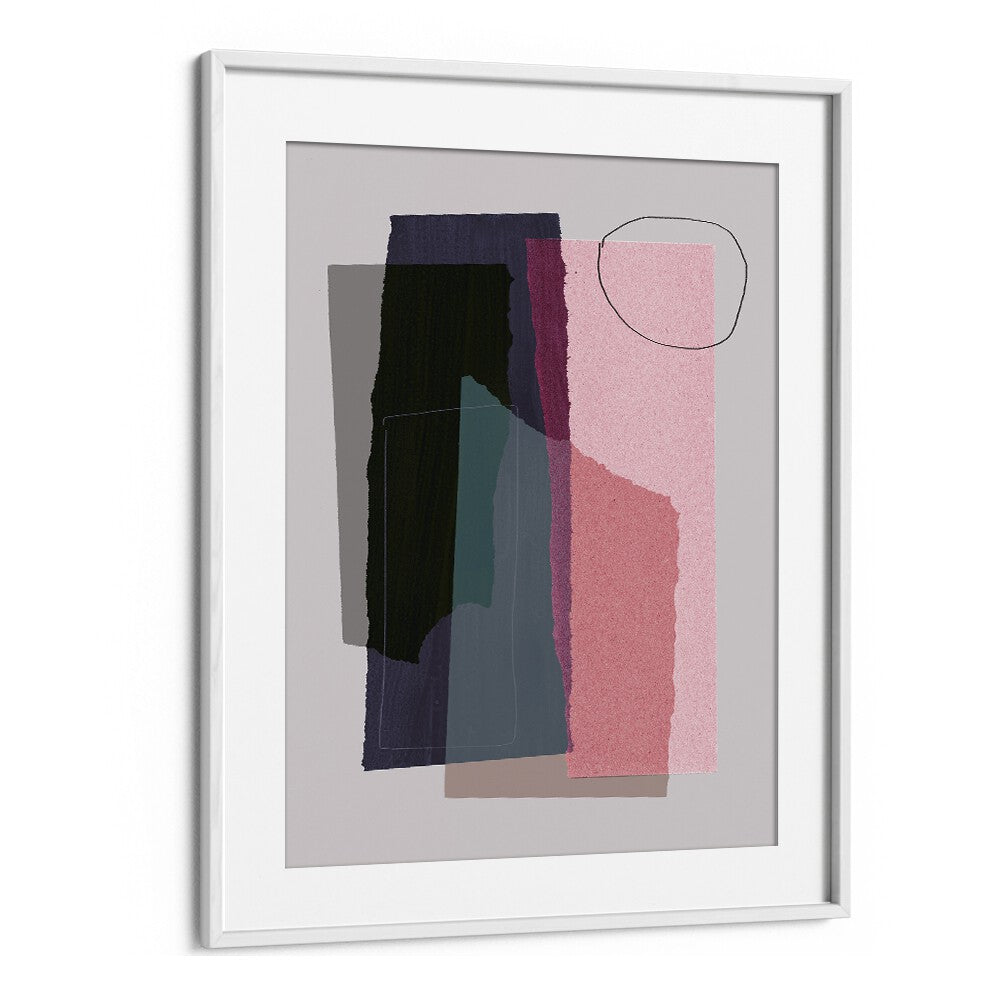 Abstract Pieces In Line By Mareike Bohmer Abstract Art Abstract Paintings in White Frame With Mount