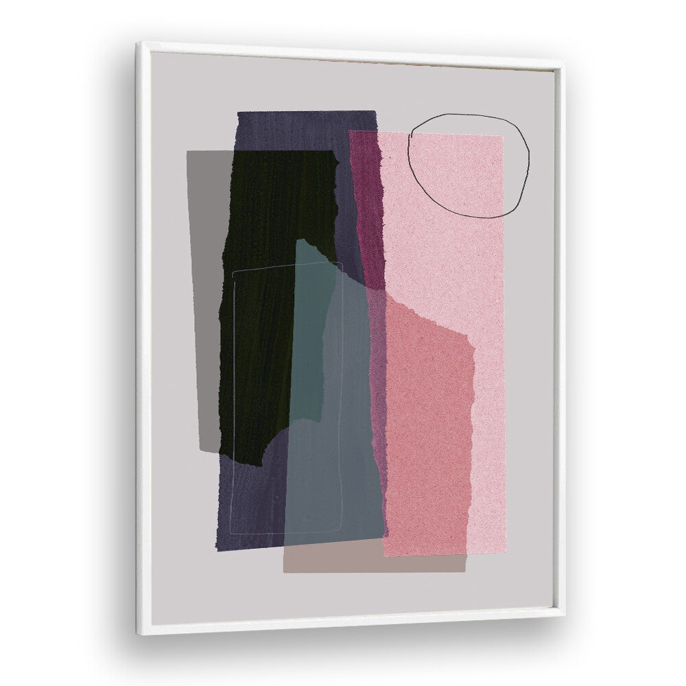 Abstract Pieces In Line By Mareike Bohmer Abstract Art Abstract Paintings in White Plain Frame