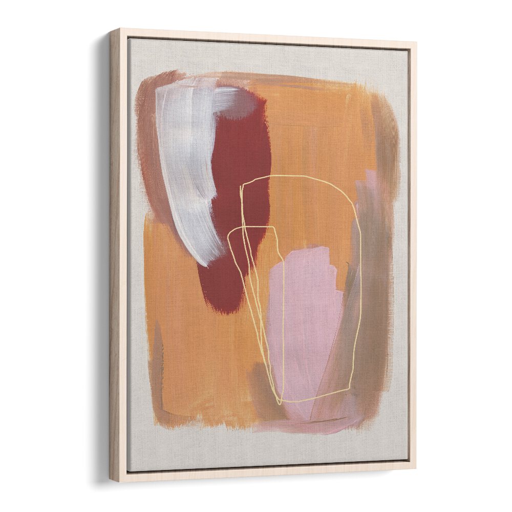 Abstract Radiant Brush Strokes By Mareike Bohmer Abstract Art Abstract Paintings in Oak Wood Floater Frame