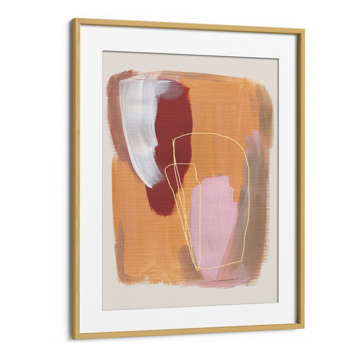 Abstract Radiant Brush Strokes By Mareike Bohmer Abstract Art Abstract Paintings in Oak Wood Frame With Mount